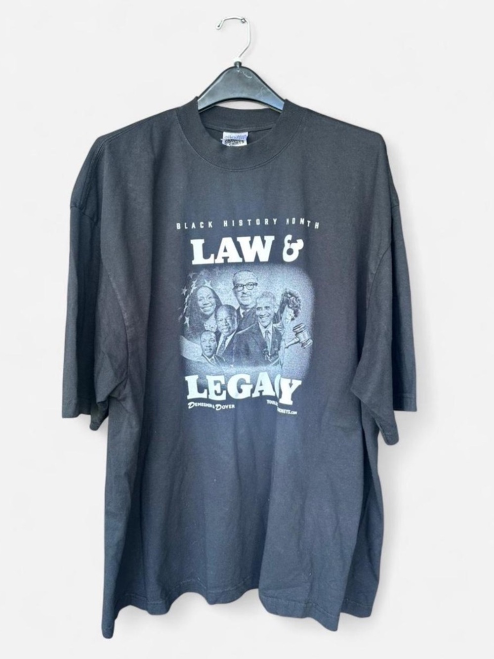 Black 'Law & Legacy' Short Sleeve Graphic Tee